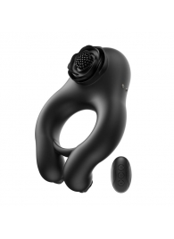 Черное эрекционное кольцо Abe с пультом ДУ - BeYourLover - в Воронеже купить с доставкой