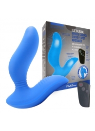 Синий вибромассажер простаты 3,5’’ Remote Control Curve P-spot Massager - 12 см. - Erokay - в Воронеже купить с доставкой