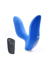 Синий вибромассажер простаты 3,5’’ Remote Control Curve P-spot Massager - 12 см. - Erokay - в Воронеже купить с доставкой