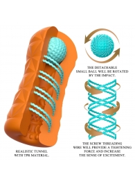 Оранжевый мастурбатор Victoria - Baile - в Воронеже купить с доставкой