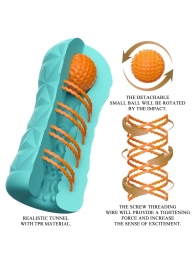 Аквамариновый мастурбатор Victoria - Baile - в Воронеже купить с доставкой