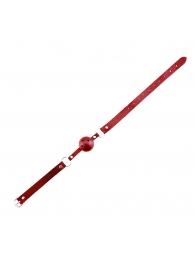 Красный кляп-шар Discretion на регулируемых ремешках - Adrien Lastic - купить с доставкой в Воронеже