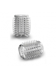 Прозрачная насадка с шипами STAY HARD COCK SLEEVE 01 CLEAR - Blush Novelties - в Воронеже купить с доставкой