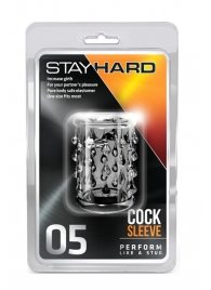 Прозрачная насадка с капельками STAY HARD COCK SLEEVE 05 CLEAR - Blush Novelties - в Воронеже купить с доставкой