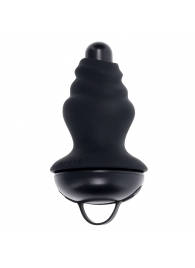 Черный вибростимулятор со съёмной насадкой Echo - 15,3 см. - Gender X