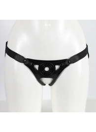 Черный пояс унисекс с коннектором - LOVETOY (А-Полимер) - купить с доставкой в Воронеже