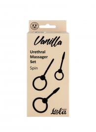 Набор из 3 черных уретральных массажеров Spin - Lola Games - купить с доставкой в Воронеже