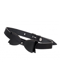 Черный кожаный чокер с бабочкой - Pecado - купить с доставкой в Воронеже