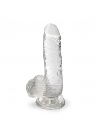 Прозрачный фаллоимитатор на присоске - 15 см. - Erowoman-Eroman