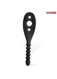 Черная силиконовая шлепалка - 30 см. - Notabu - купить с доставкой в Воронеже