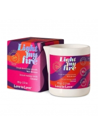 Массажная свеча Light My Fire Coconut с ароматом кокоса - 65 гр. - Love to Love - купить с доставкой в Воронеже