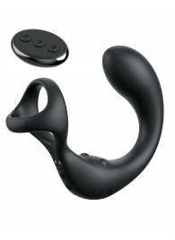 Черный стимулятор простаты с кольцом Ass-gasm Taint-alizer - Pipedream - в Воронеже купить с доставкой