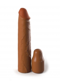 Коричневая насадка на член 2  Silicone X-tension - 20,3 см. - Pipedream - в Воронеже купить с доставкой