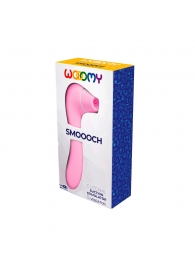 Розовый стимулятор Smoooch Clitoral Suction   Vibration - 18,6 см. - Adrien Lastic