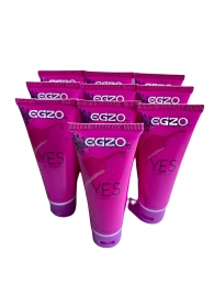 Набор из 10 согревающих лубрикантов на водной основе Egzo Yes (по 50 мл.) - EGZO - купить с доставкой в Воронеже
