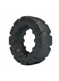 Черное фигурное силиконовое эрекционное кольцо Laiden - Baile - в Воронеже купить с доставкой