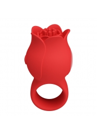 Красный мини-вибратор на палец Jae - Baile