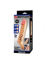 Телесная удлиняющая насадка на пенис с подхватом мошонки - Baile - в Воронеже купить с доставкой