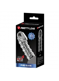 Прозрачная открытая насадка на пенис с бугорками - 19,8 см. - Baile - в Воронеже купить с доставкой