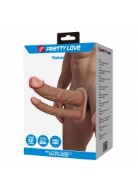 Реалистичная полая насадка на член для двойного проникновения Yairon - 17,5 см. - Baile - купить с доставкой в Воронеже