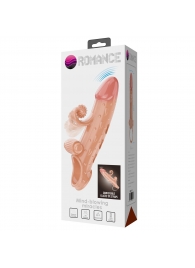 Телесная вибронасадка на пенис с подхватом мошонки - 20 см. - Baile - в Воронеже купить с доставкой