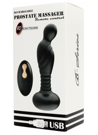 Черный массажер простаты с вибрацей и возвратно-поступательными движениями - Boys of Toys - в Воронеже купить с доставкой