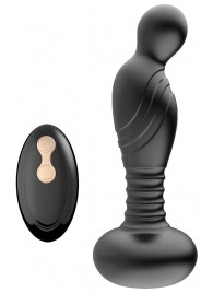 Черный массажер простаты с вибрацей и возвратно-поступательными движениями - Boys of Toys - в Воронеже купить с доставкой