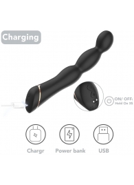 Черный вибратор для G-точки Laband - 21 см. - Boys of Toys