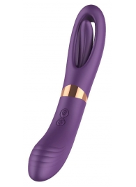 Фиолетовый двусторонний вибратор - 27 см. - Boys of Toys