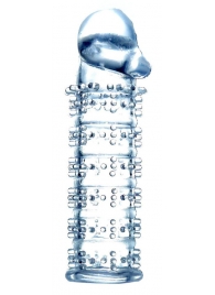 Прозрачная насадка на пенис с рельефом - 12 см. - Boys of Toys - в Воронеже купить с доставкой