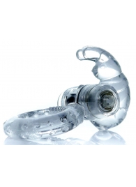 Прозрачное эрекционное виброкольцо с клиторальным зайчиком - Boys of Toys - в Воронеже купить с доставкой