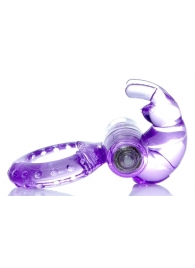 Сиреневое эрекционное виброкольцо с клиторальным зайчиком - Boys of Toys - в Воронеже купить с доставкой