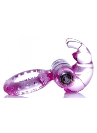 Розовое эрекционное виброкольцо с клиторальным зайчиком - Boys of Toys - в Воронеже купить с доставкой