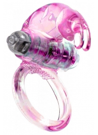 Розовое эрекционное виброкольцо с клиторальным зайчиком - Boys of Toys - в Воронеже купить с доставкой