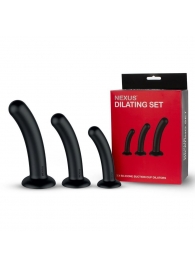 Набор из 3 черных анальных втулок Dilating Set - Nexus Range