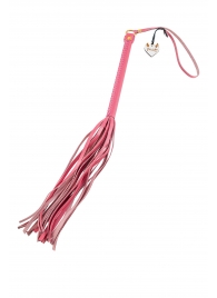 Розовая кожаная плеть - 50 см. - Pecado - купить с доставкой в Воронеже