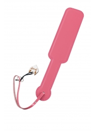 Розовый кожаный пэддл - 37 см. - Pecado - купить с доставкой в Воронеже