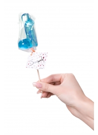 Голубой леденец в форме члена со вкусом блю кюрасао - 80 гр. - Sosuчki - купить с доставкой в Воронеже