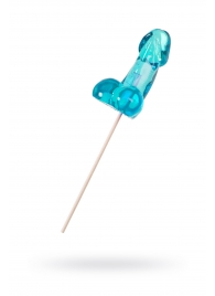 Голубой леденец в форме члена со вкусом блю кюрасао - 80 гр. - Sosuчki - купить с доставкой в Воронеже