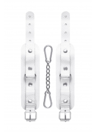 Белые узкие наручники-браслеты со скруглёнными углами - Pecado - купить с доставкой в Воронеже