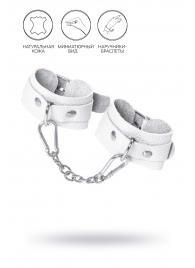 Белые узкие наручники-браслеты со скруглёнными углами - Pecado - купить с доставкой в Воронеже