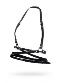 Черная кожаная портупея «Осанка» - Pecado - купить с доставкой в Воронеже