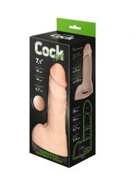 Телесный фаллоудлинитель с мошонкой Cock Next - 19 см. - LOVETOY (А-Полимер) - в Воронеже купить с доставкой