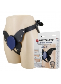 Синие трусики харнесс с платформой Caludio II - Baile - купить с доставкой в Воронеже