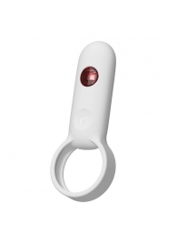 Белое эрекционное виброкольцо с пультом ДУ - Youvic - в Воронеже купить с доставкой