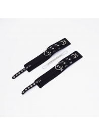 Черные кожаные оковы Sex - Crazy Handmade - купить с доставкой в Воронеже