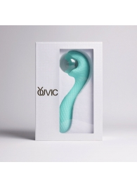 Бирюзовый вибромассажёр с деликатными токами - Youvic - купить с доставкой в Воронеже