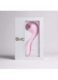 Розовый вибромассажёр с деликатными токами - Youvic - купить с доставкой в Воронеже