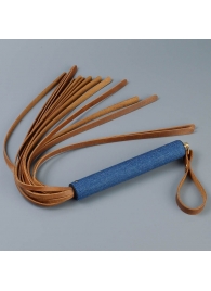 Плеть с джинсовой ручкой «Дикий Запад» - 60 см. - Sitabella - купить с доставкой в Воронеже