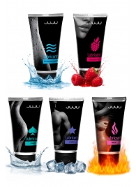 Набор из 5 лубрикантов JUJU (увлажняющий, Hot+, Long, Anal, малина) - JuJu - купить с доставкой в Воронеже